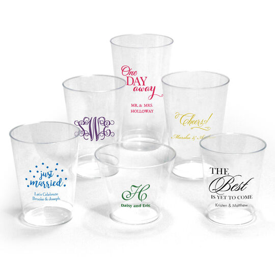Design Your Own Wedding Clear Plastic Cups